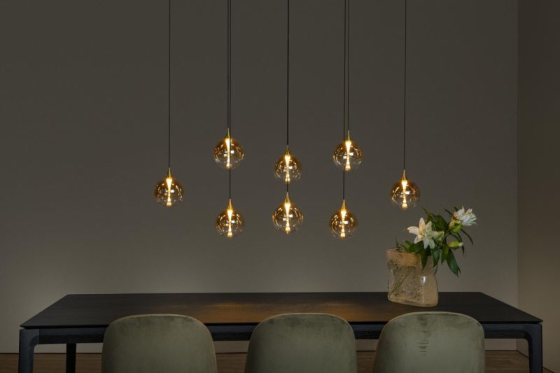 Lucide GISELA - Závesné svietidlo - LED Dim. - 8x3,9W 2700K - Jantárová